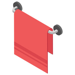 
Isomatic icon of towel rail, towel stand 
