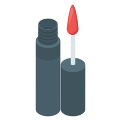 
Lip gloss icon in isometric vector 
