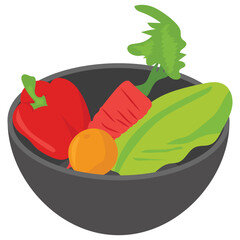 
Vegetable Basket, isometric vector icon 

