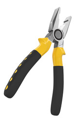Yellow hand tool pliers for repair and installation