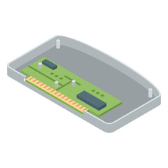 
Ram icon, isometric vector 
