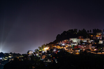 Citylights from urban nights in Gangtok