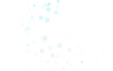 Light Pink, Blue vector pattern with spheres.