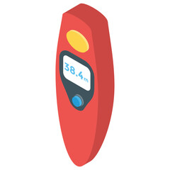 
Laser distance meter gadget icon vector
