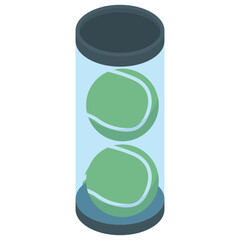 
Cricket balls icon in isometric vector
