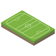
Football pitch icon in isometric vector 
