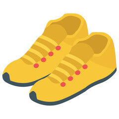 
Sports shoes icon in isometric vector 
