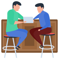 
Discussion flat design illustration 
