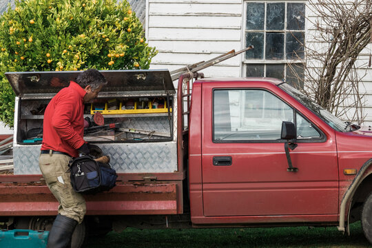 Handymans Toolbox On Work Truck