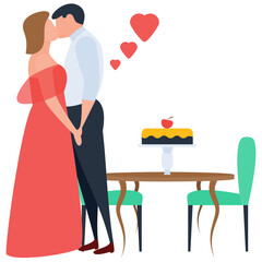 
Romantic couple in illustration vector  
