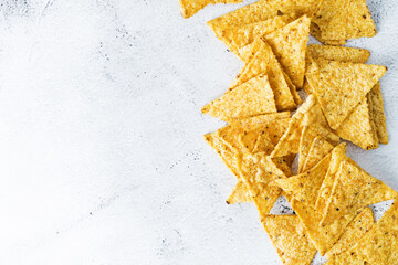 Corn chips in a white bowl