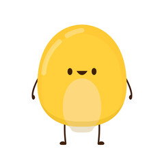 Corn vector. Corn kernel character design. Corn on white background. Corn kernel vector.