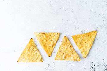 Corn chips in a white bowl