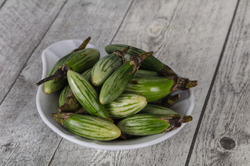 Green asian eggplant