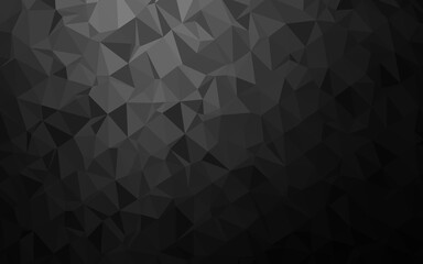 Dark Silver, Gray vector shining triangular template. Colorful illustration in abstract style with gradient. Triangular pattern for your business design.