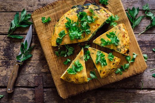 Spinach and feta frittata