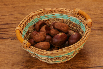 Chestnut heap in the bowl