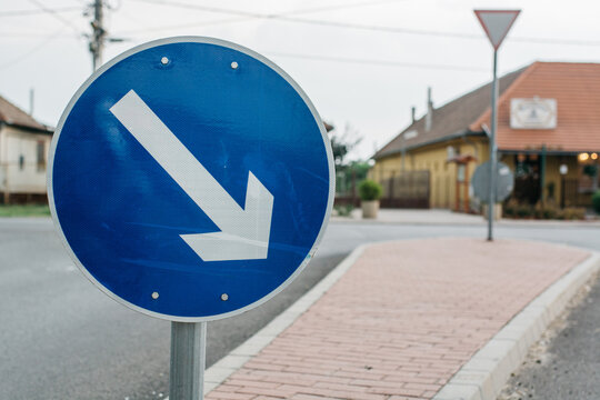 Road sign at an intersection