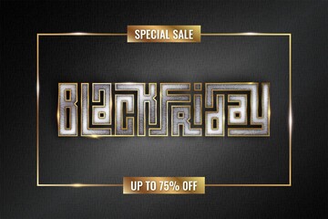 Trendy flayer banner for black friday sale with Black splash for promotion