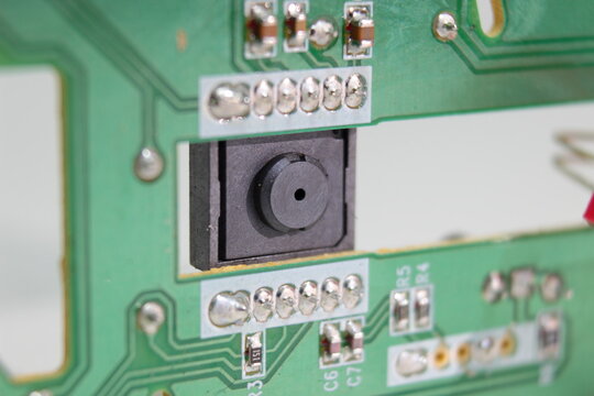 Mouse pointer optical sensor ccd chip on green printed circuit board