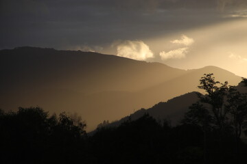 Ray of light in the countryside