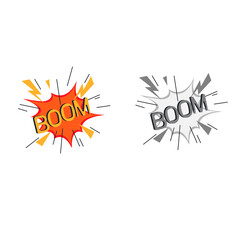 Boom. Speech bubble, vector illustration