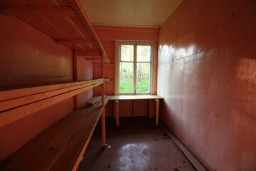 abandoned children's camp building and territory