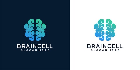 Brain logo illustration vector graphics that good for icon, brand, advertising, and business