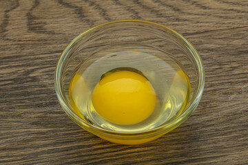 Raw Chicken egg in the bowl
