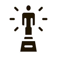 Statuette Human Talent Icon Vector . Contour Illustration