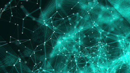 Abstract connection dots. Technology background. Network concept. 3d rendering