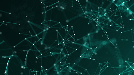 Abstract connection dots. Technology background. Network concept. 3d rendering