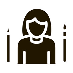 Painter Human Talent Icon Vector . Contour Illustration