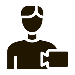 Video Operator Human Talent Icon Vector . Contour Illustration