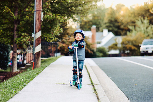Scooter rider portrait