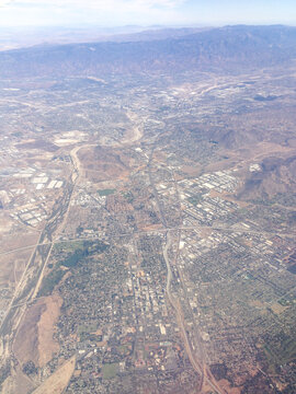 Los Angeles from an airplane