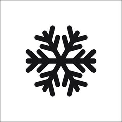 Snowflake vector icon. Winter eps symbol. Cold weather snowfall sign. Low temperature, frost, freeze vector illustration. Freezing technology. New Year, Christmas season. Flat web icons.
