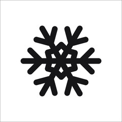 Snowflake vector icon. Winter eps symbol. Cold weather snowfall sign. Low temperature, frost, freeze vector illustration. Freezing technology. New Year, Christmas season. Flat web icons.
