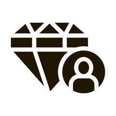 Diamond Human Talent Icon Vector . Contour Illustration