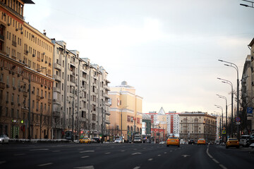 Fototapeta premium Winter landscape in the Russian capital Moscow