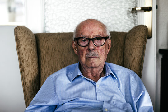 A 96 years old man portrait. Grandfather.