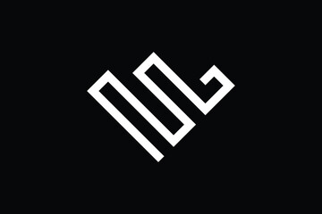 Minimal Innovative Initial WF logo and FW logo. Letter WF FW F W creative elegant Monogram. Premium Business logo icon. White color on black background