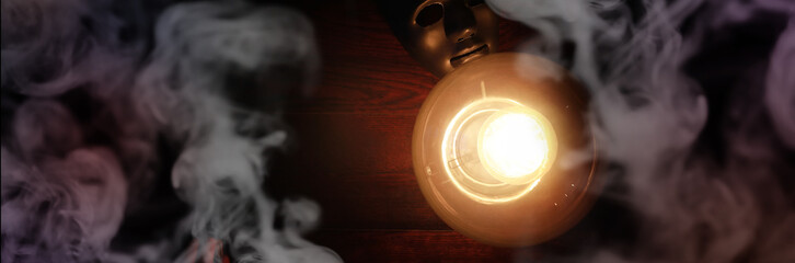 A sorcerer's table with a fortune-teller ball