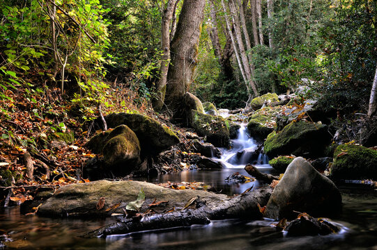Beautiful cascade in the Pyrenees, Spain