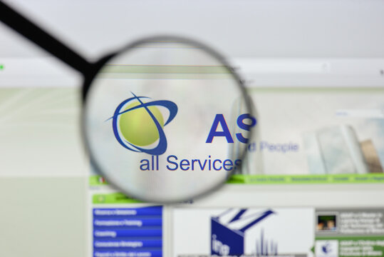 Milan, Italy - August 20, 2018: ASAP Italia website homepage. ASAP Italia logo visible.