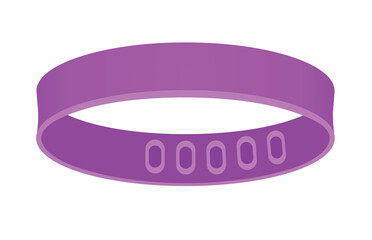 Purple bracelet blank. vector illustration