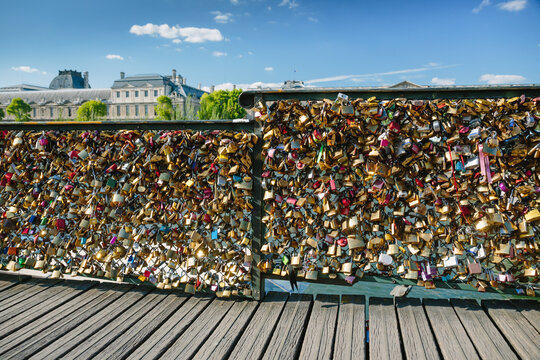 Love locks on the Pont des Arts
