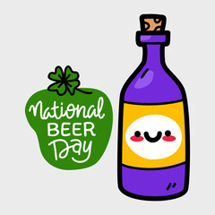doodle of beer element. National Beer day