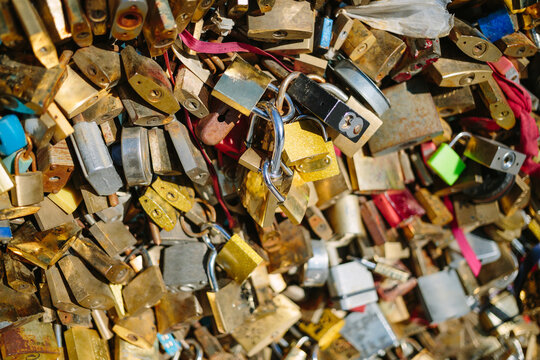 Love locks on the Pont des Arts
