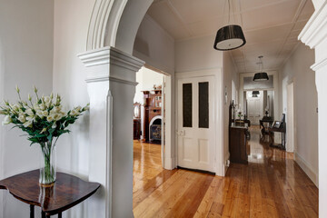 Entrance to grand Victorian home